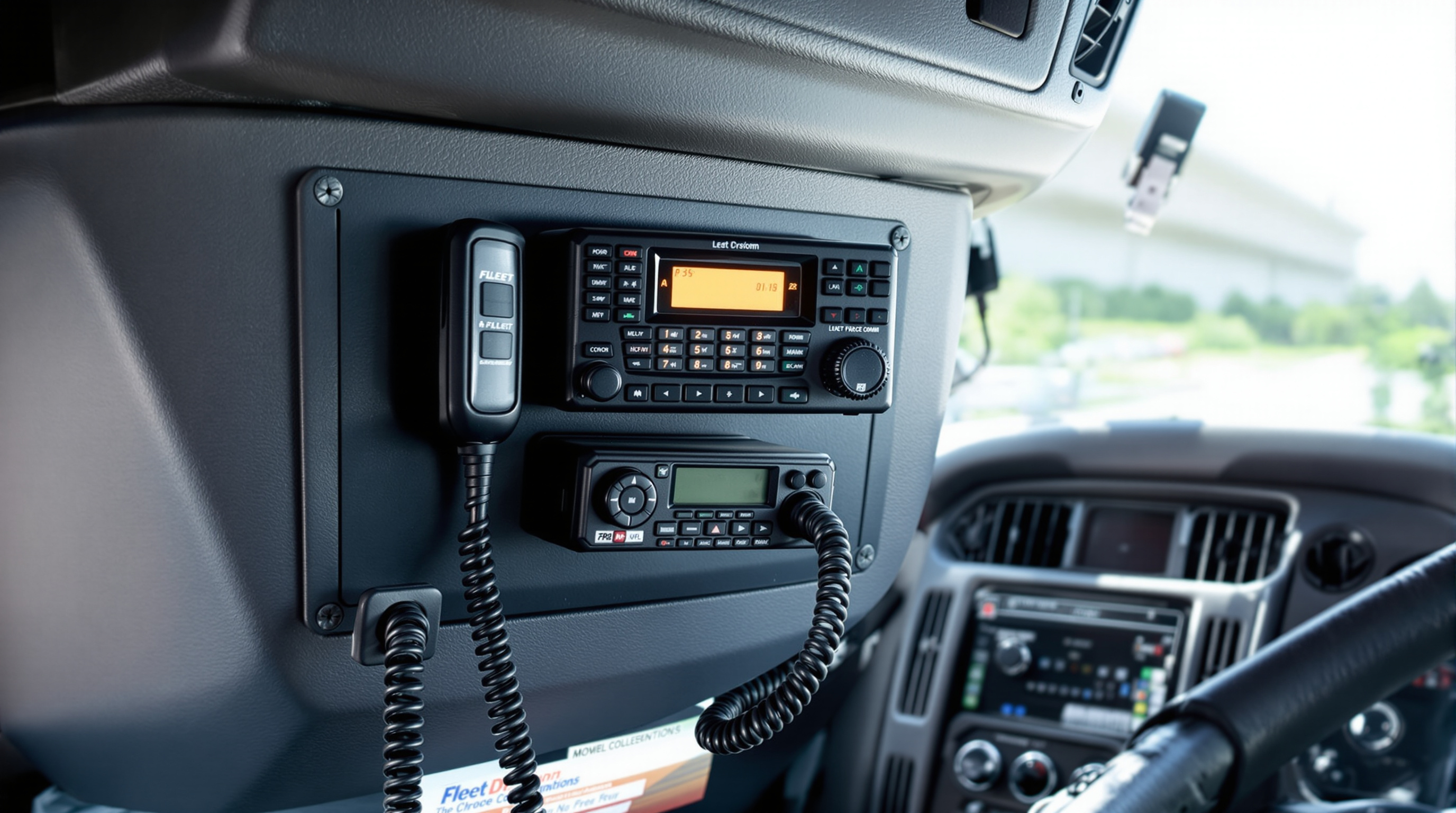Mobile radio installation in commercial truck